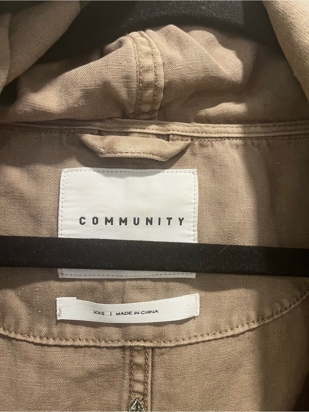Aritzia Community Army Utility Embroidered Boho Olive Green Oversize Jacket - Picture 6 of 7